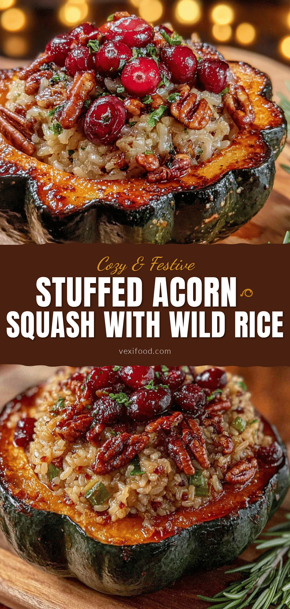 stuffed acorn squash with wild rice recipe