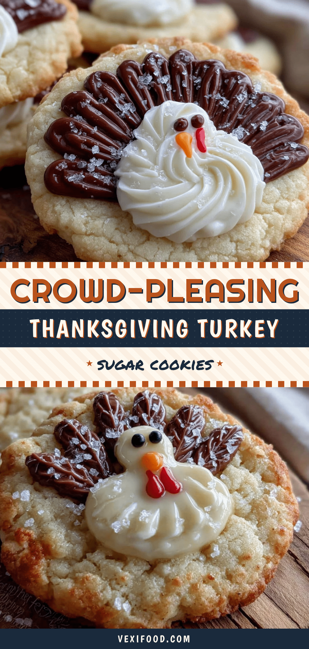 Thanksgiving turkey sugar cookies recipe