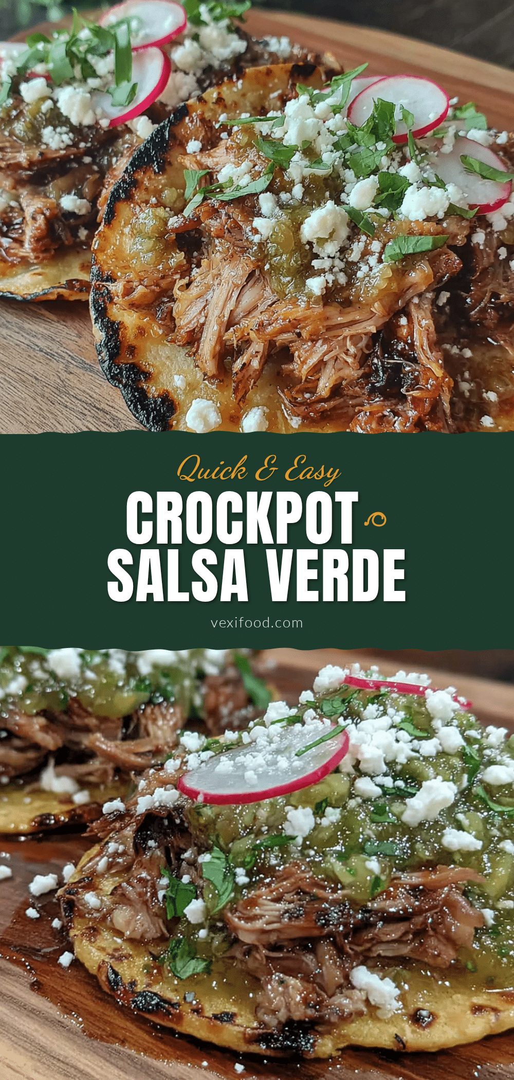 3 ingredient crockpot salsa verde chicken tacos recipe