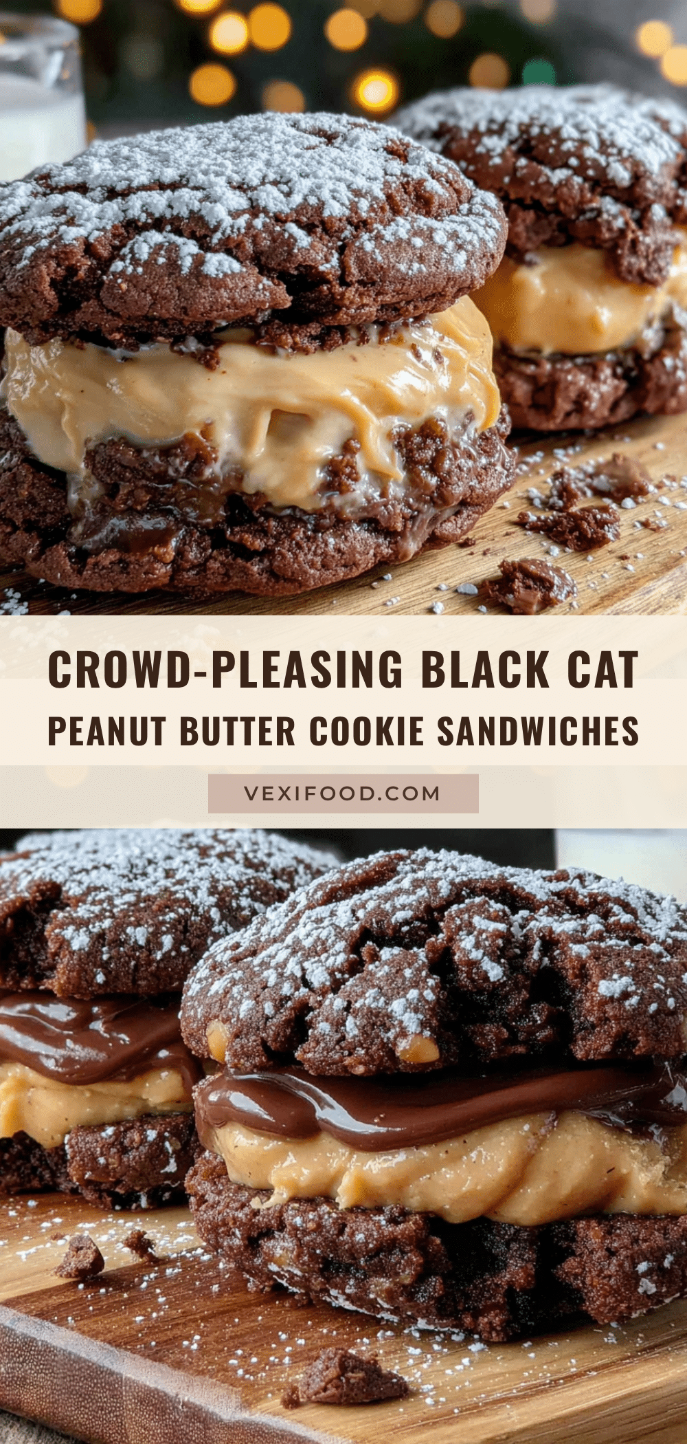 black cat peanut butter cookie sandwiches recipe
