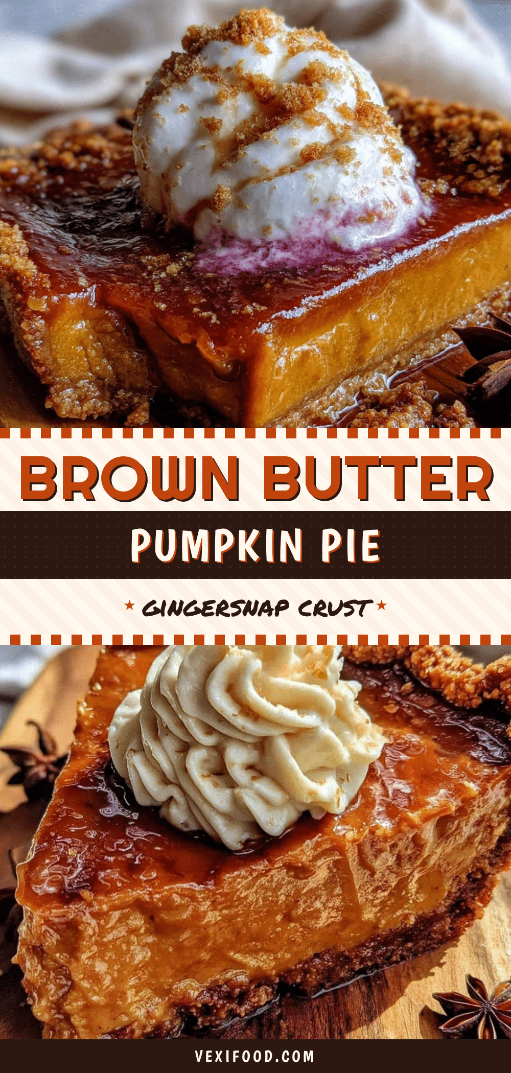 brown butter pumpkin pie with gingersnap crust recipe