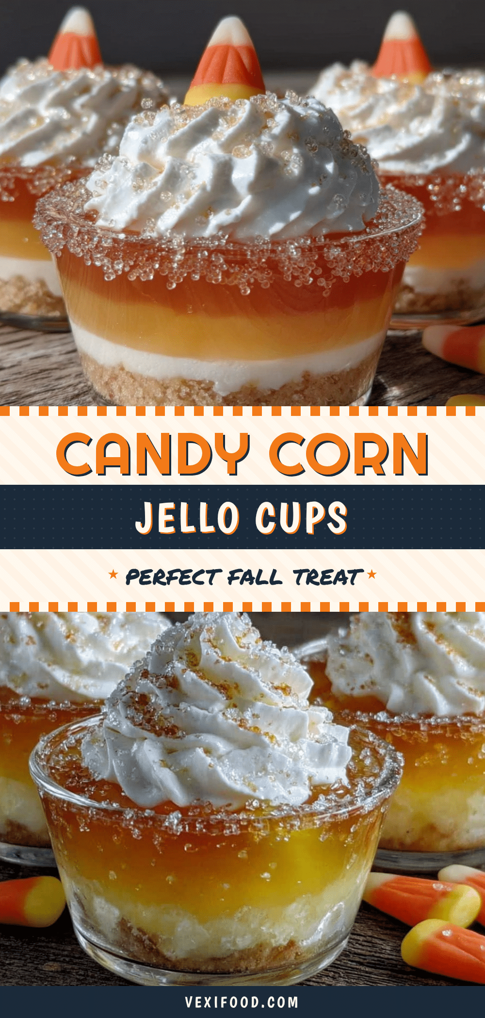 candy corn jello cups recipe