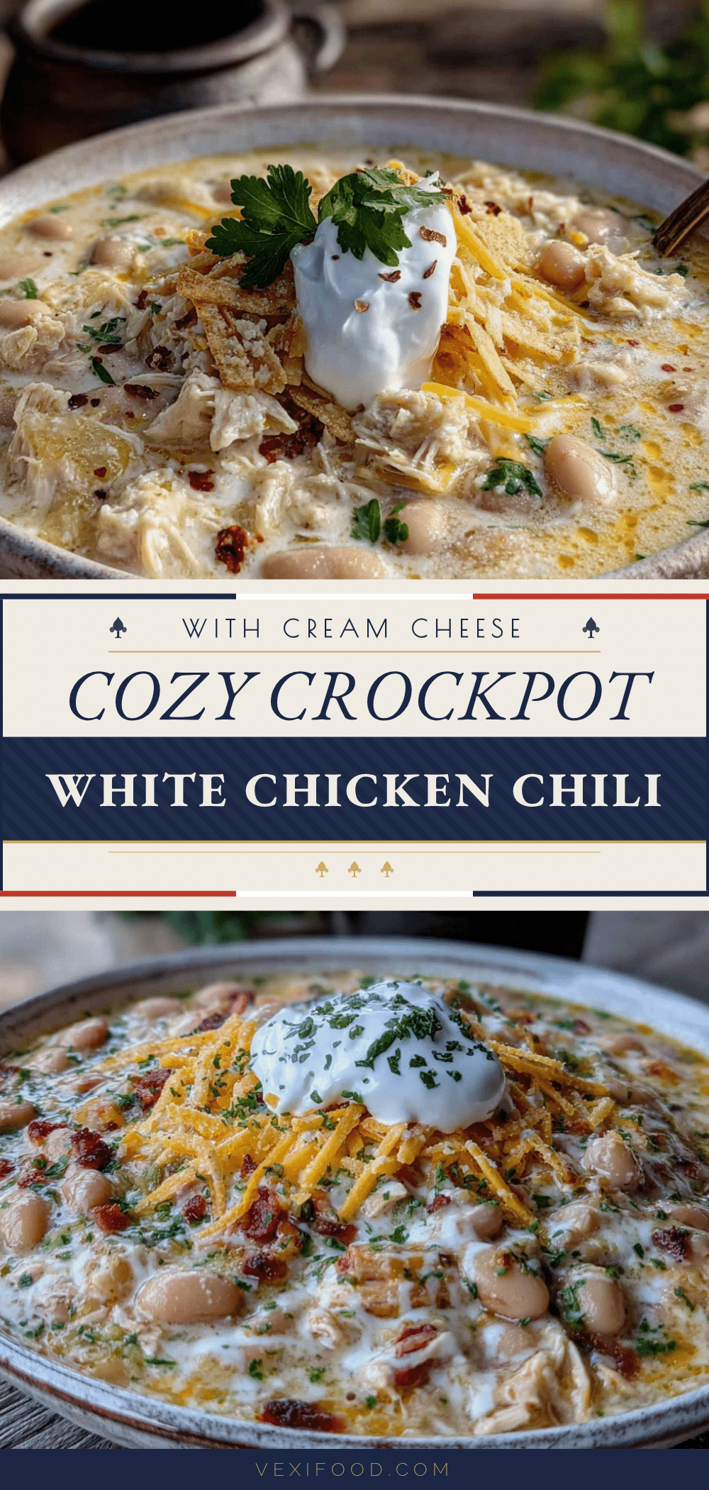 cozy crockpot white chicken chili with cream cheese recipe