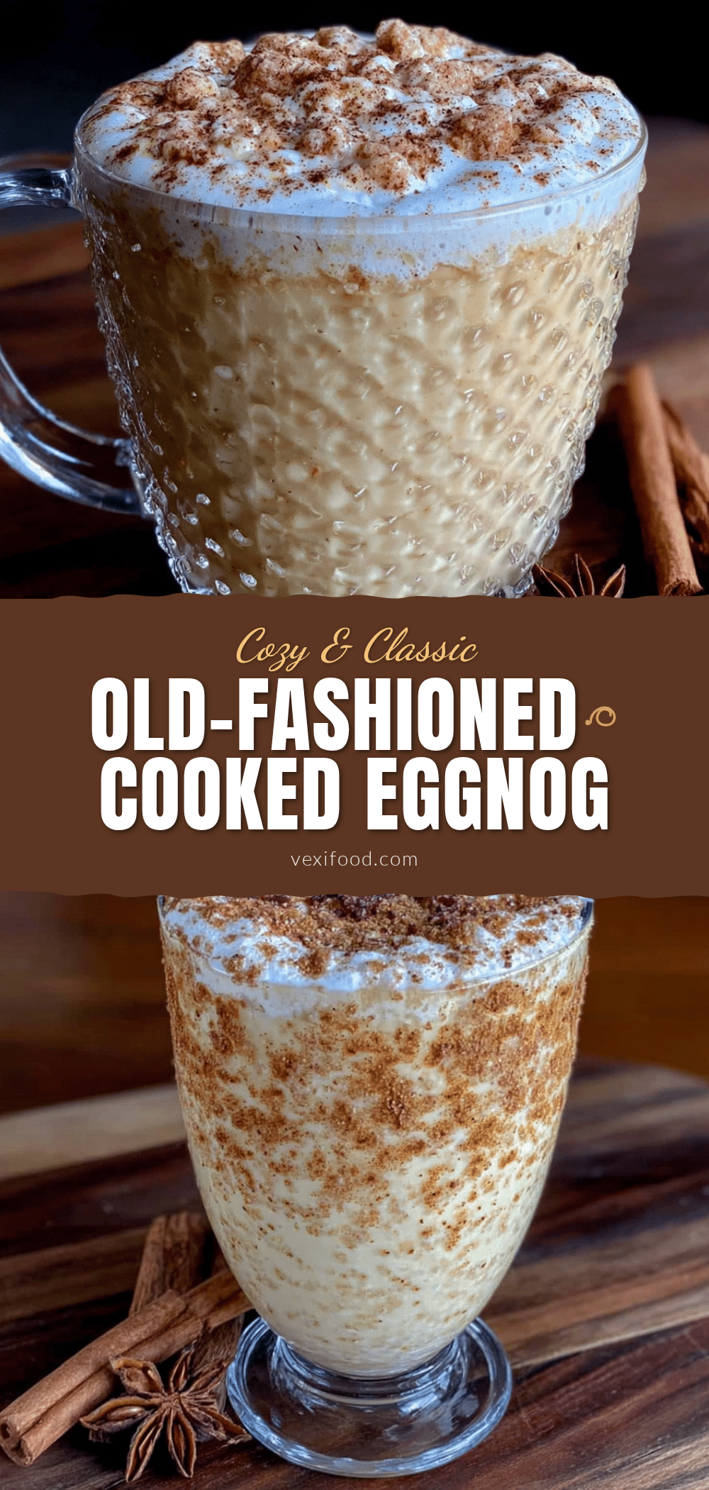 cozy old-fashioned cooked eggnog with fresh nutmeg recipe