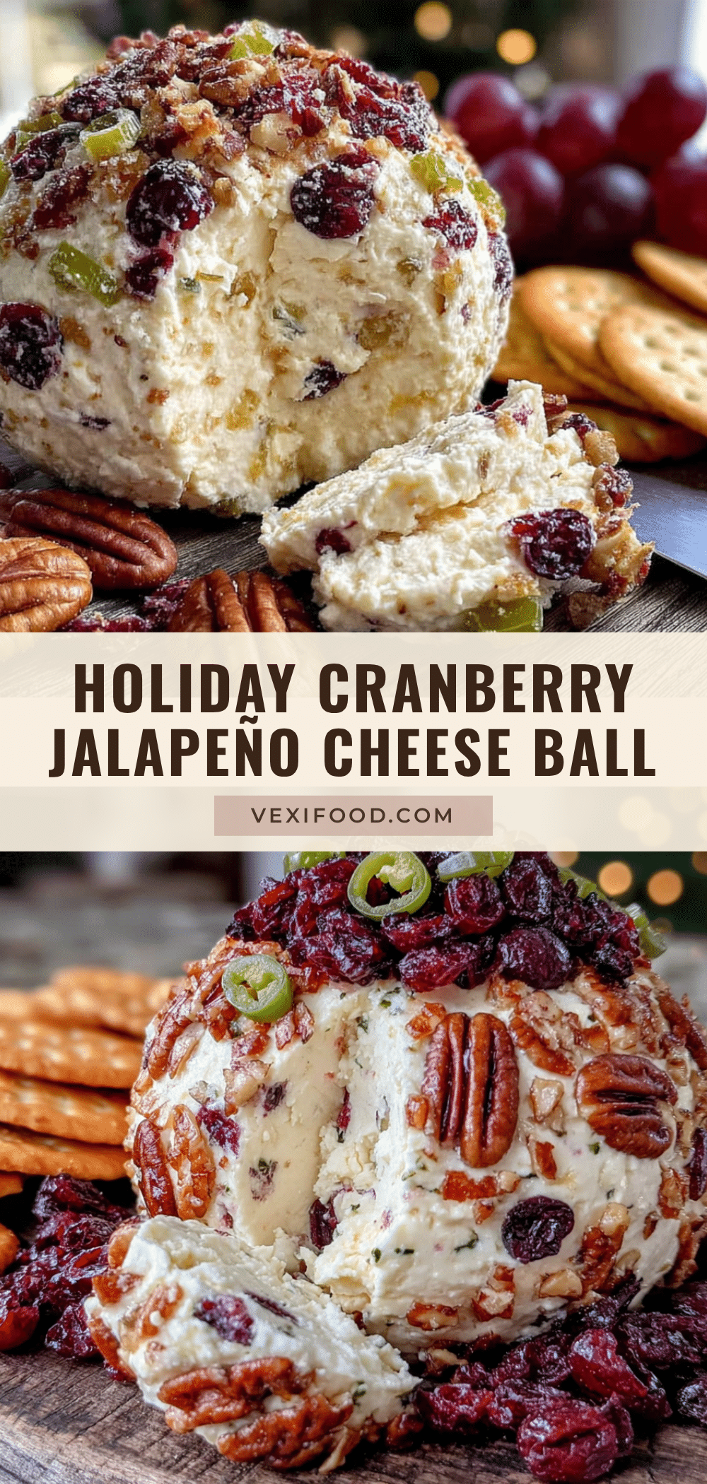cranberry jalapeño cheese ball recipe
