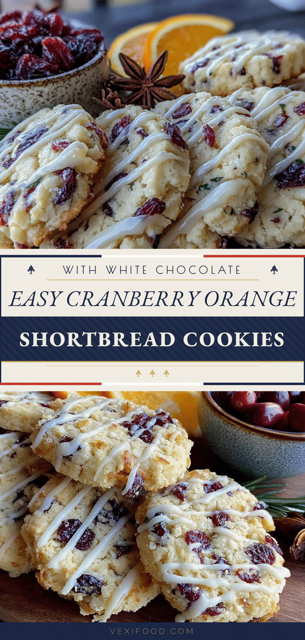 cranberry orange shortbread cookies recipe
