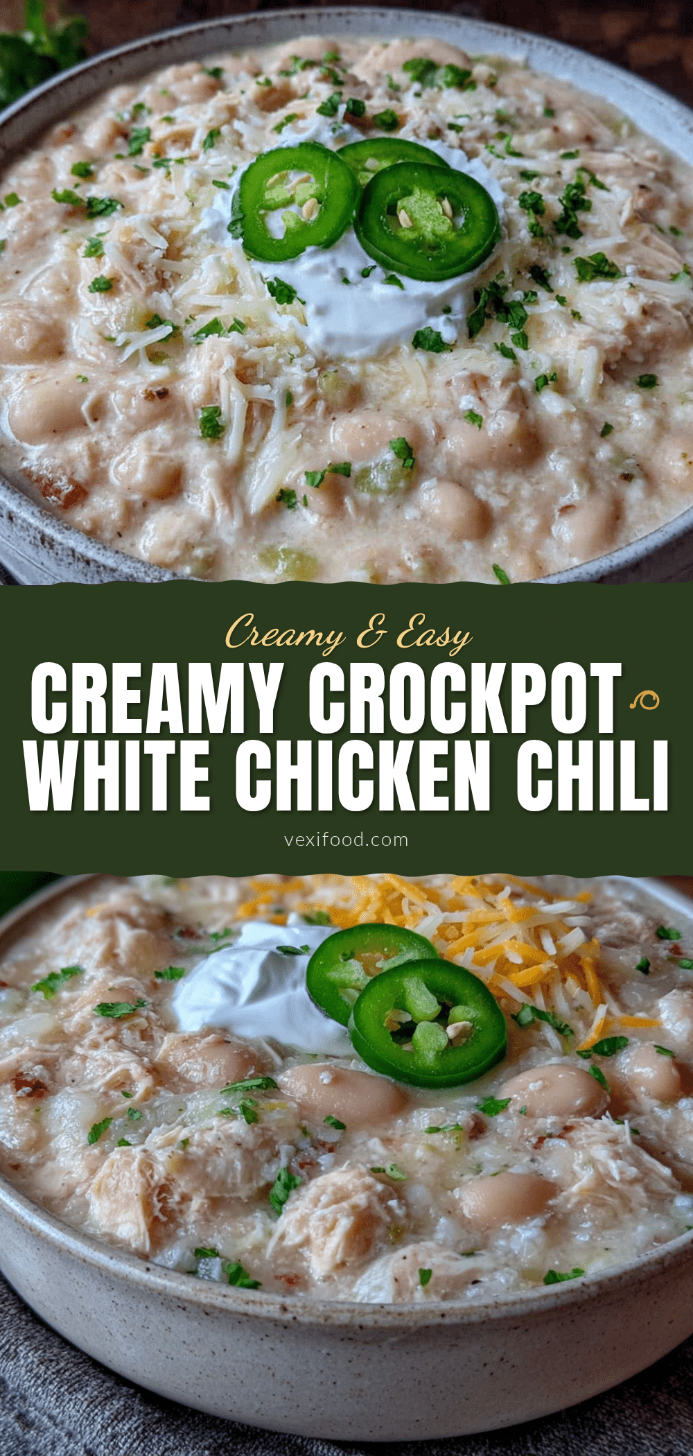 creamy crockpot white chicken chili recipe