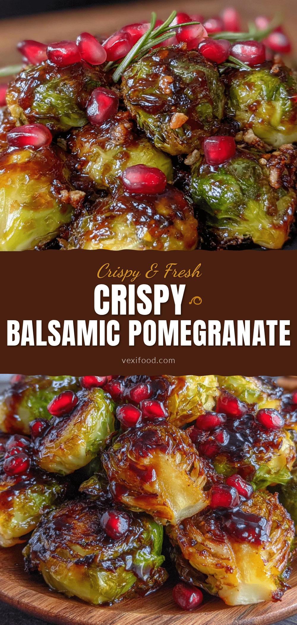 crispy balsamic pomegranate brussels sprouts recipe