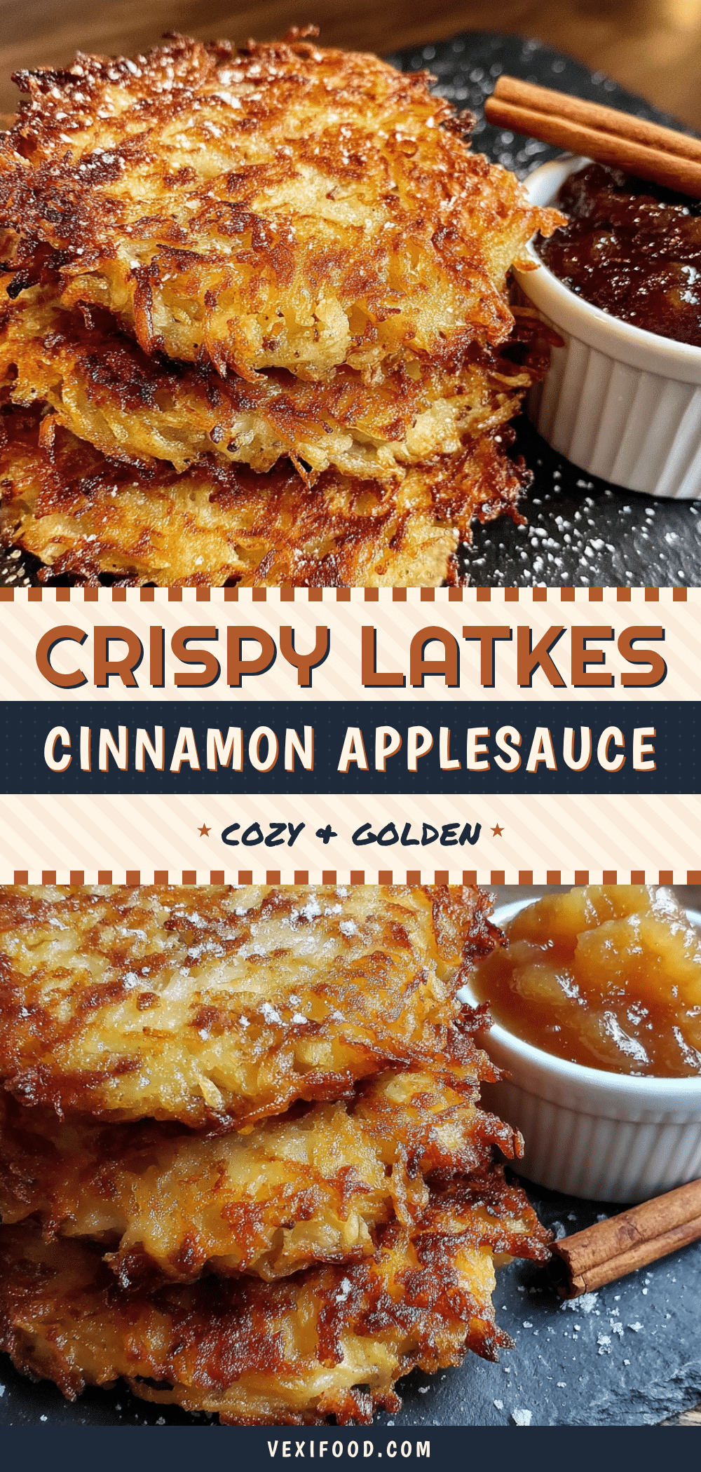 crispy potato latkes with cinnamon applesauce recipe