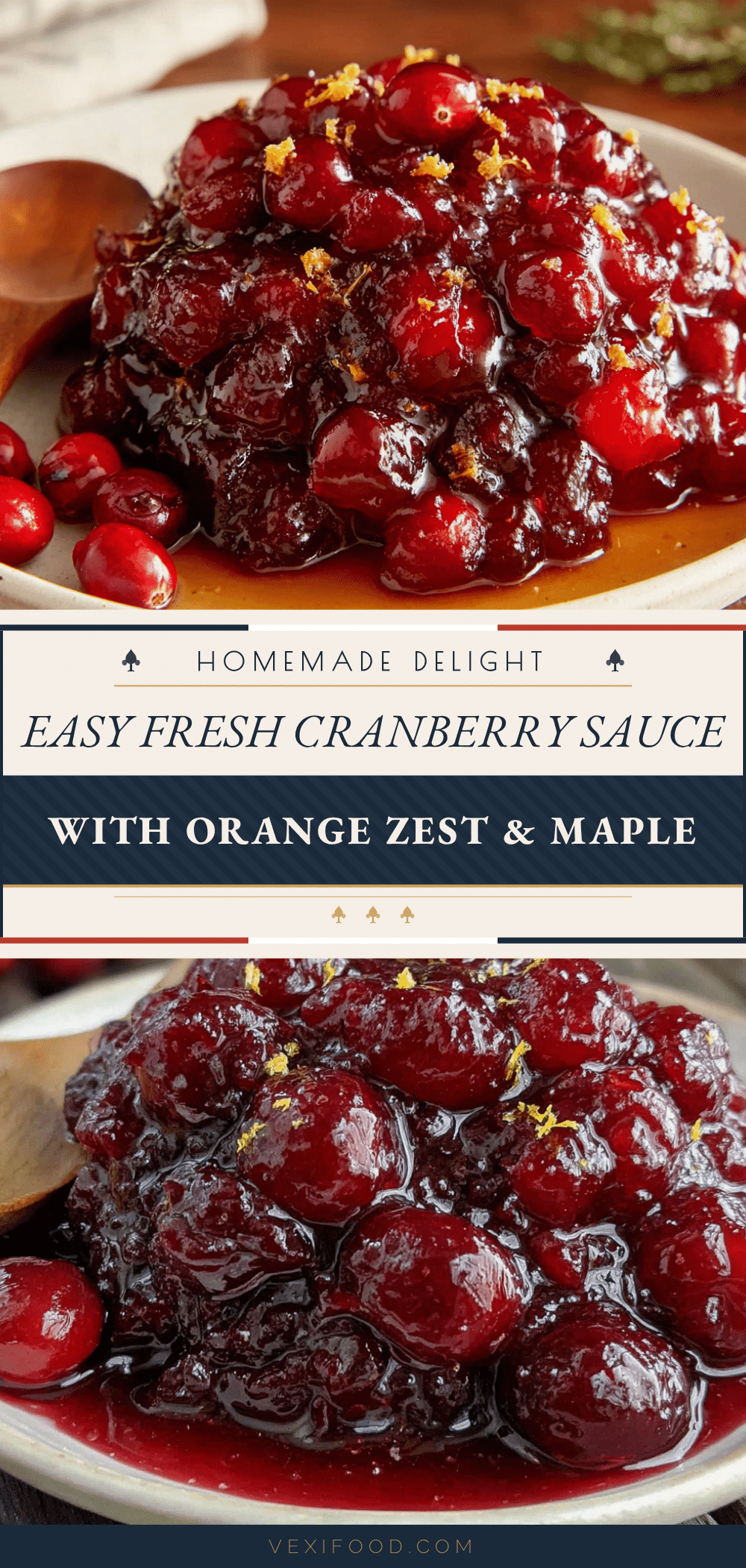 Easy Fresh Cranberry Sauce with Orange Zest and Maple recipe
