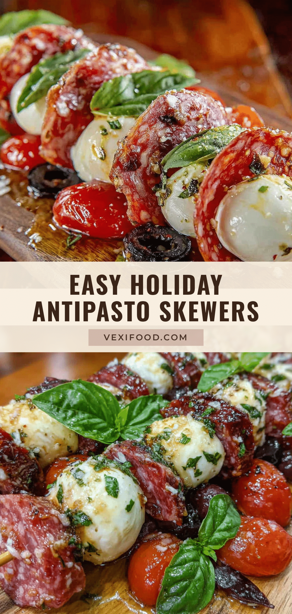 Easy Holiday Antipasto Skewers recipe
