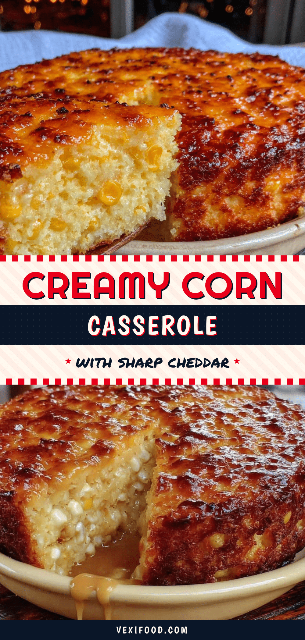 jiffy corn casserole with sharp cheddar recipe