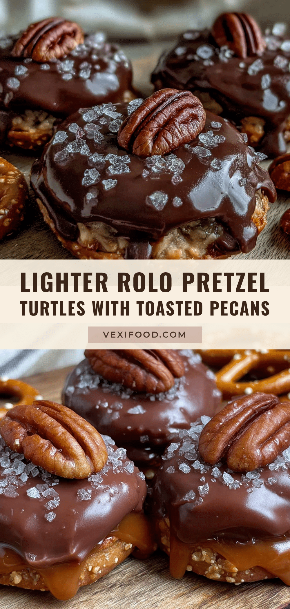 Lighter Rolo Pretzel Turtles recipe