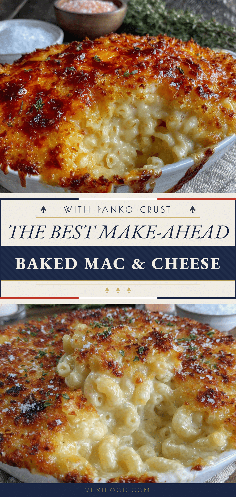 make-ahead baked mac and cheese with panko crust recipe