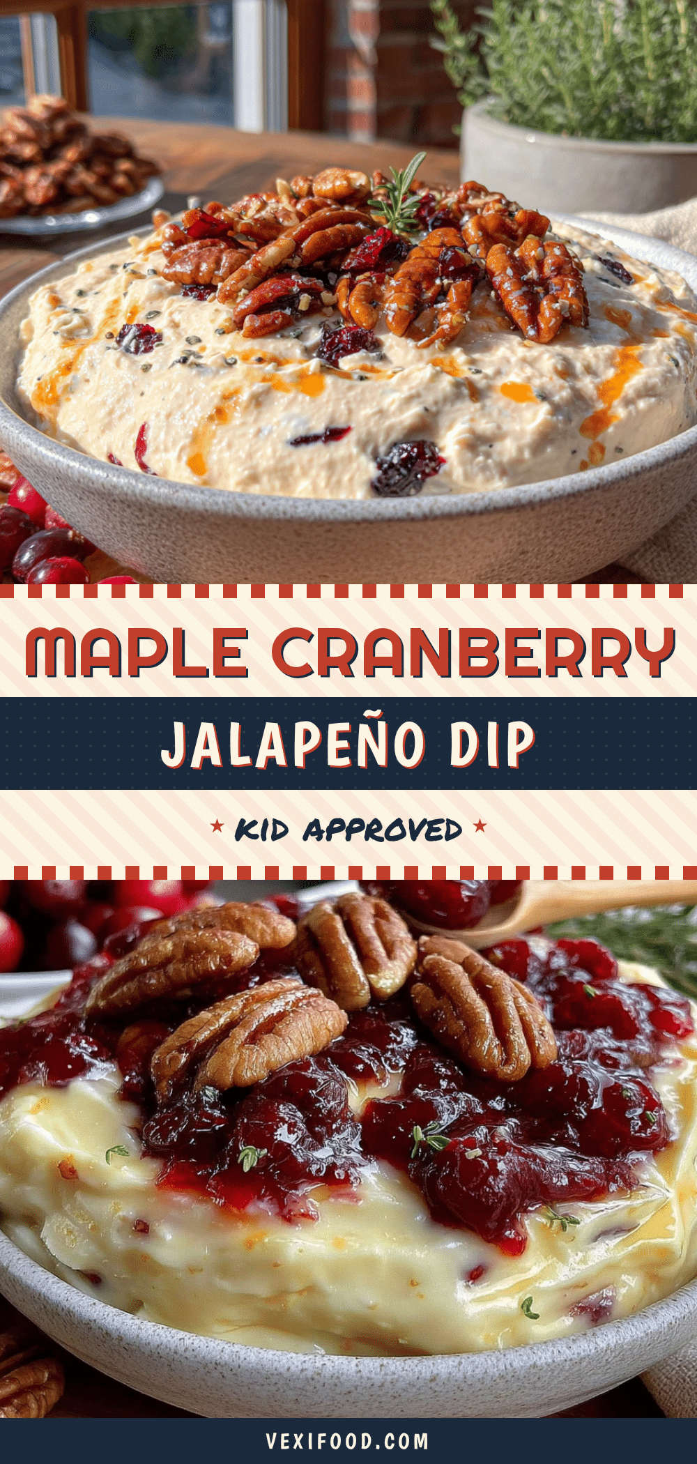 maple cranberry jalapeño cream cheese dip recipe