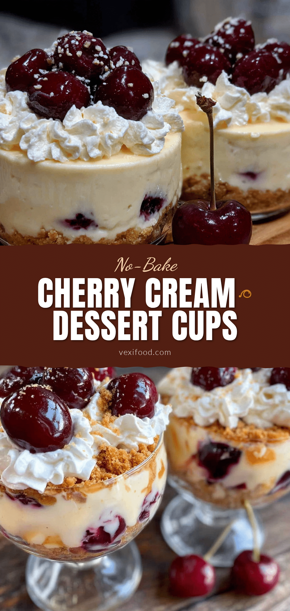no-bake cherry cream cheese dessert cups recipe