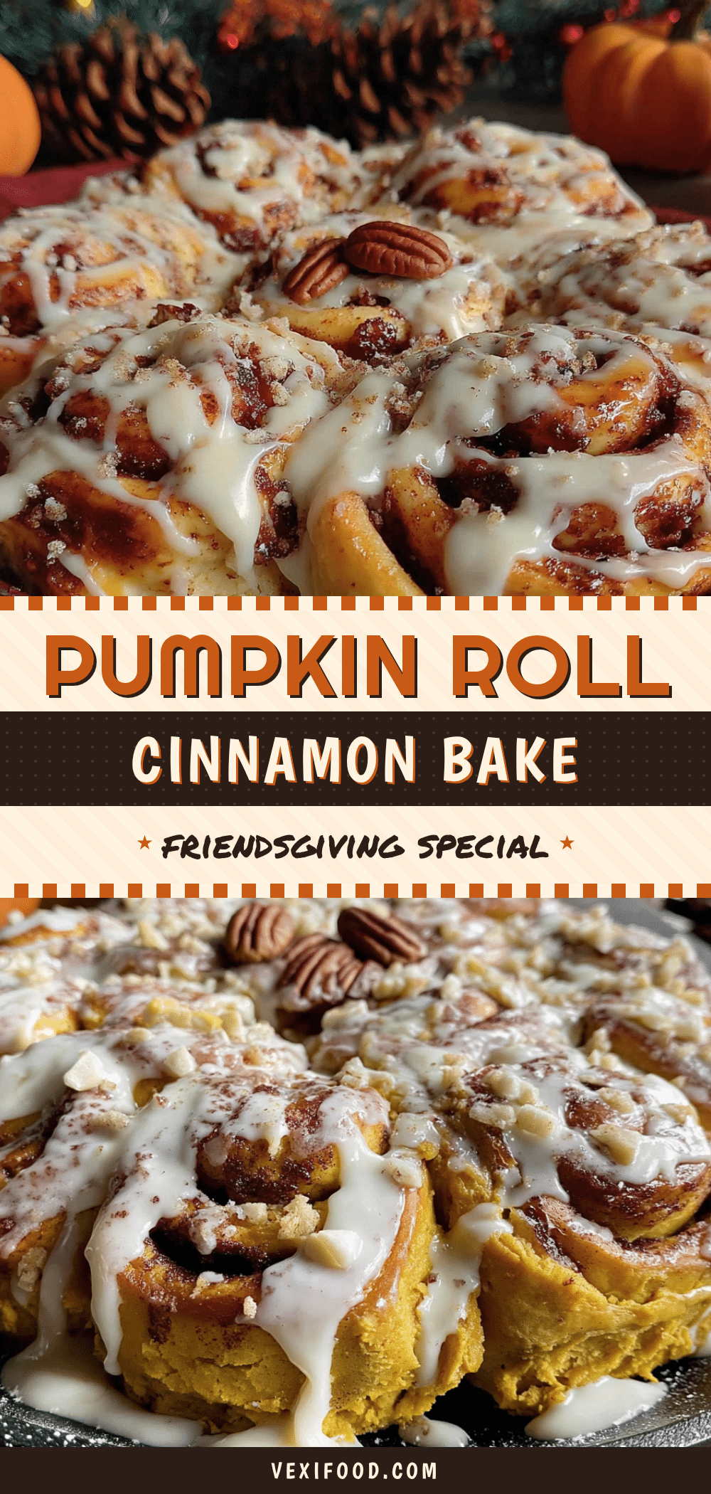 pumpkin cinnamon roll bake recipe
