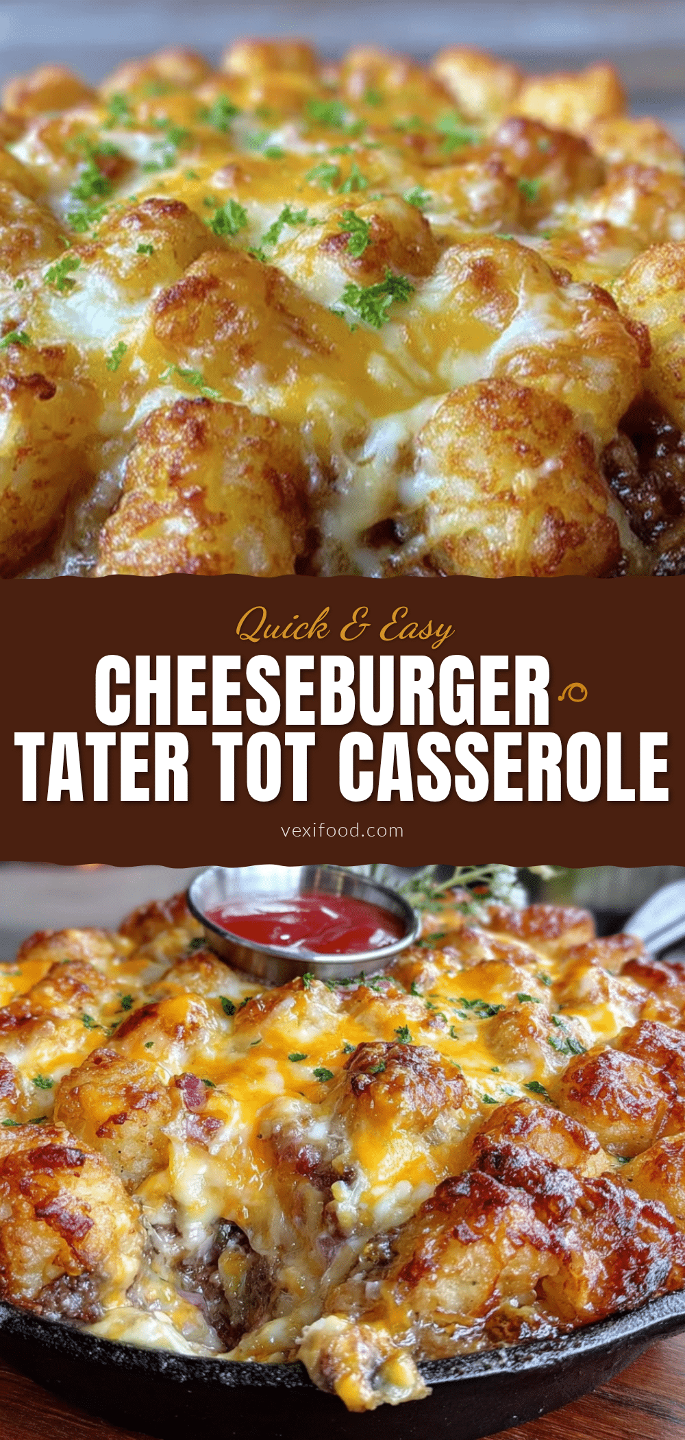 quick cheeseburger tater tot casserole recipe