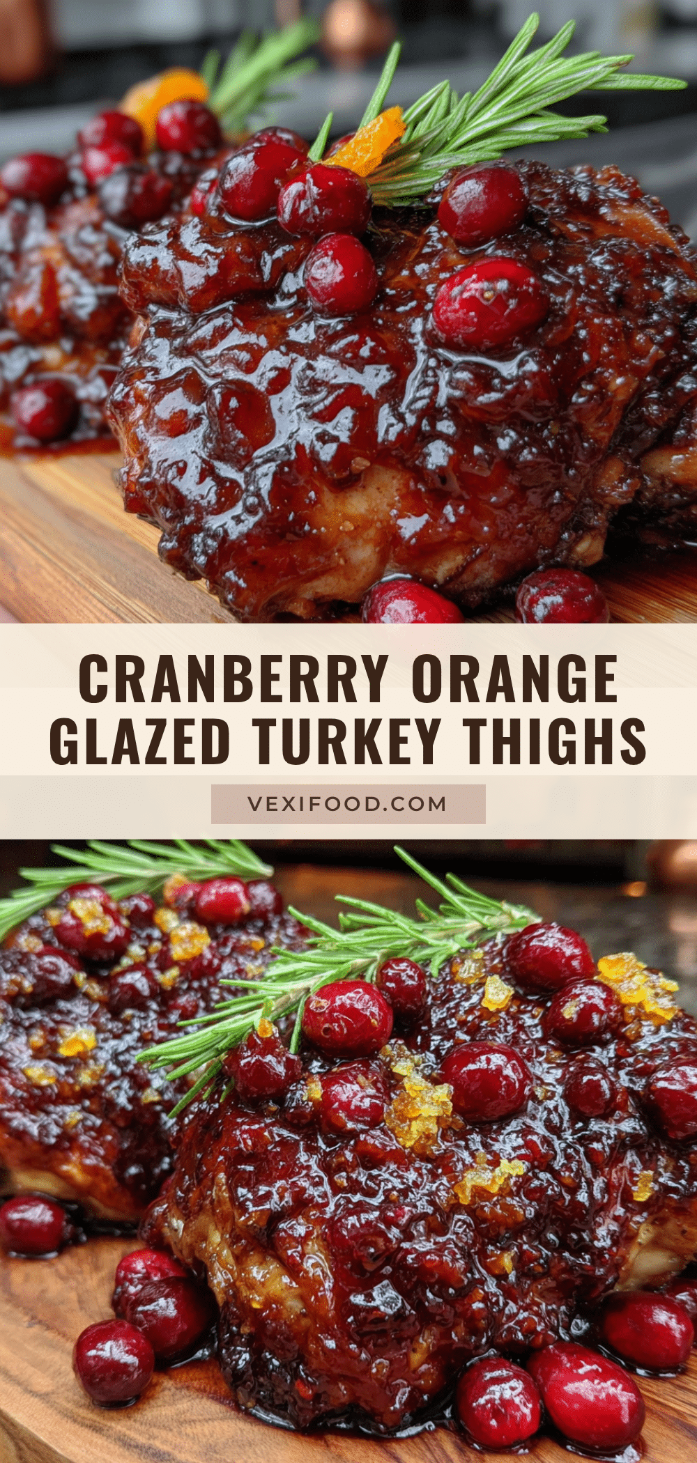 slow cooker cranberry orange glazed turkey thighs recipe
