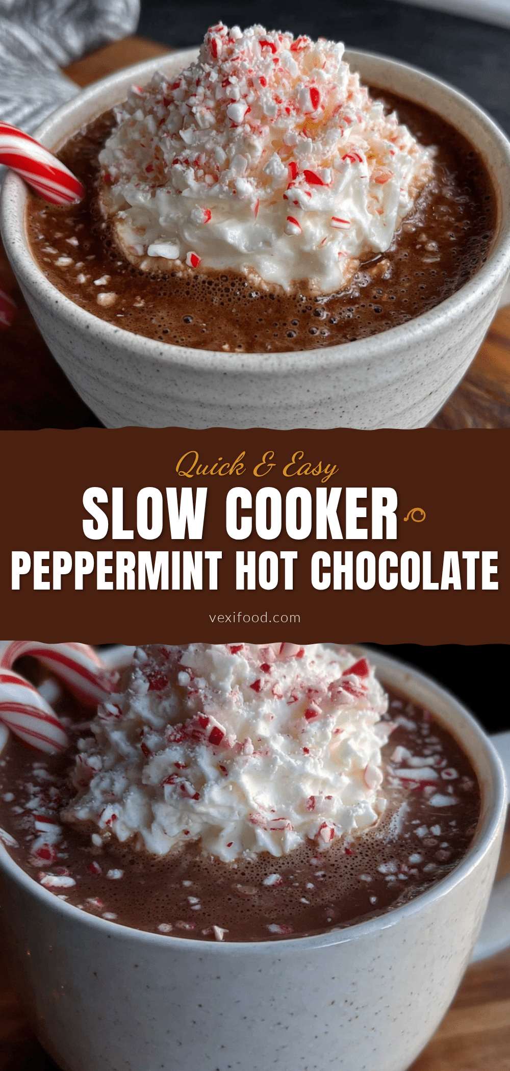 slow cooker peppermint hot chocolate recipe