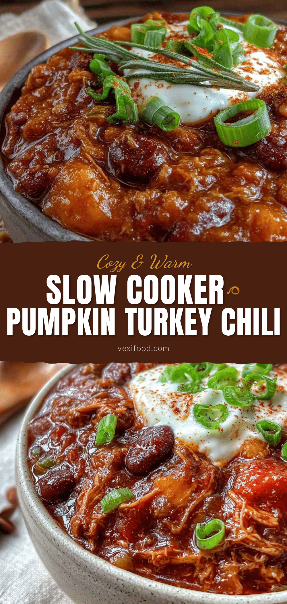 slow cooker pumpkin turkey chili recipe