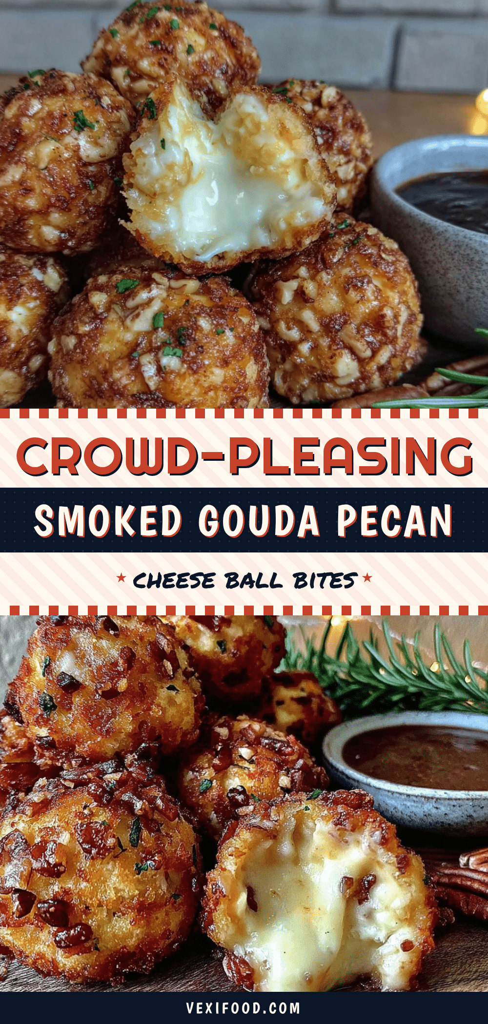 smoked gouda pecan cheese ball bites recipe