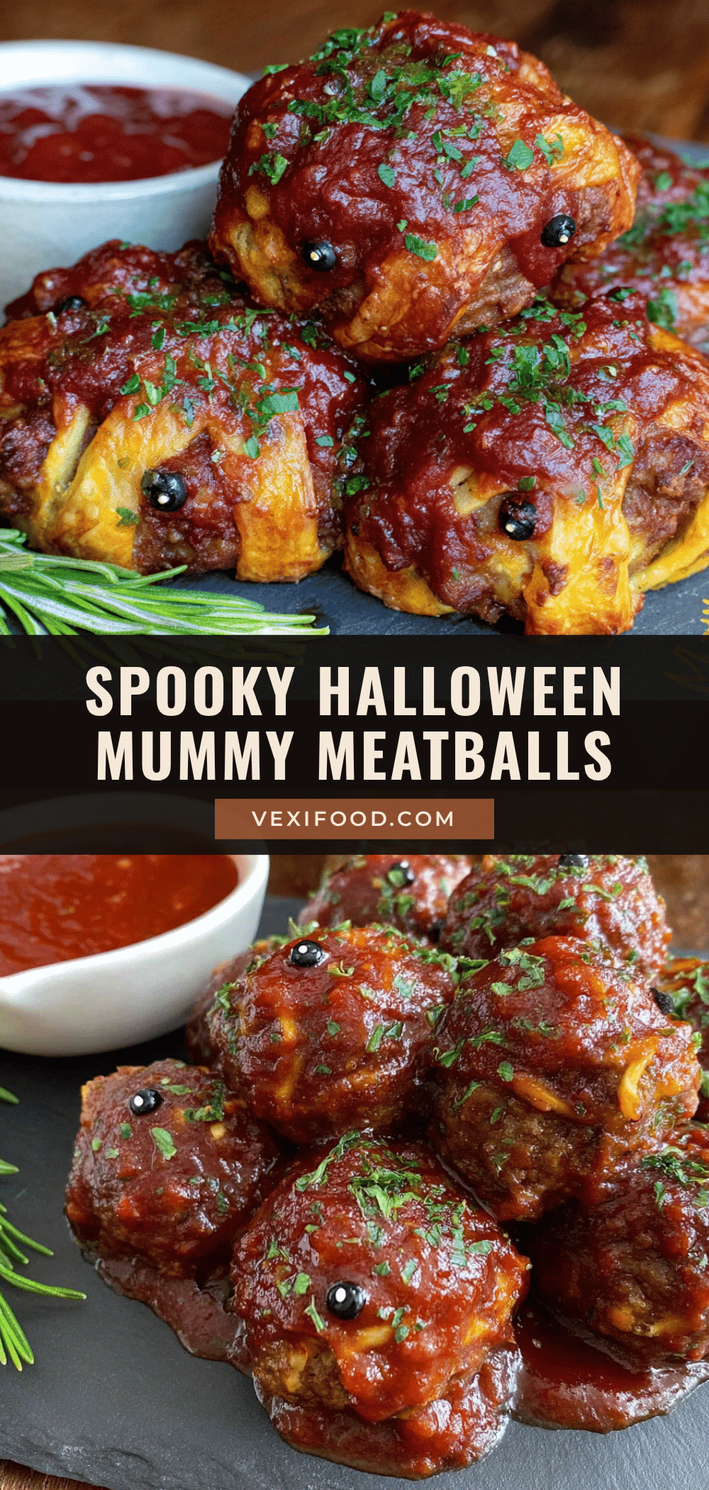 spooky mummy meatballs recipe