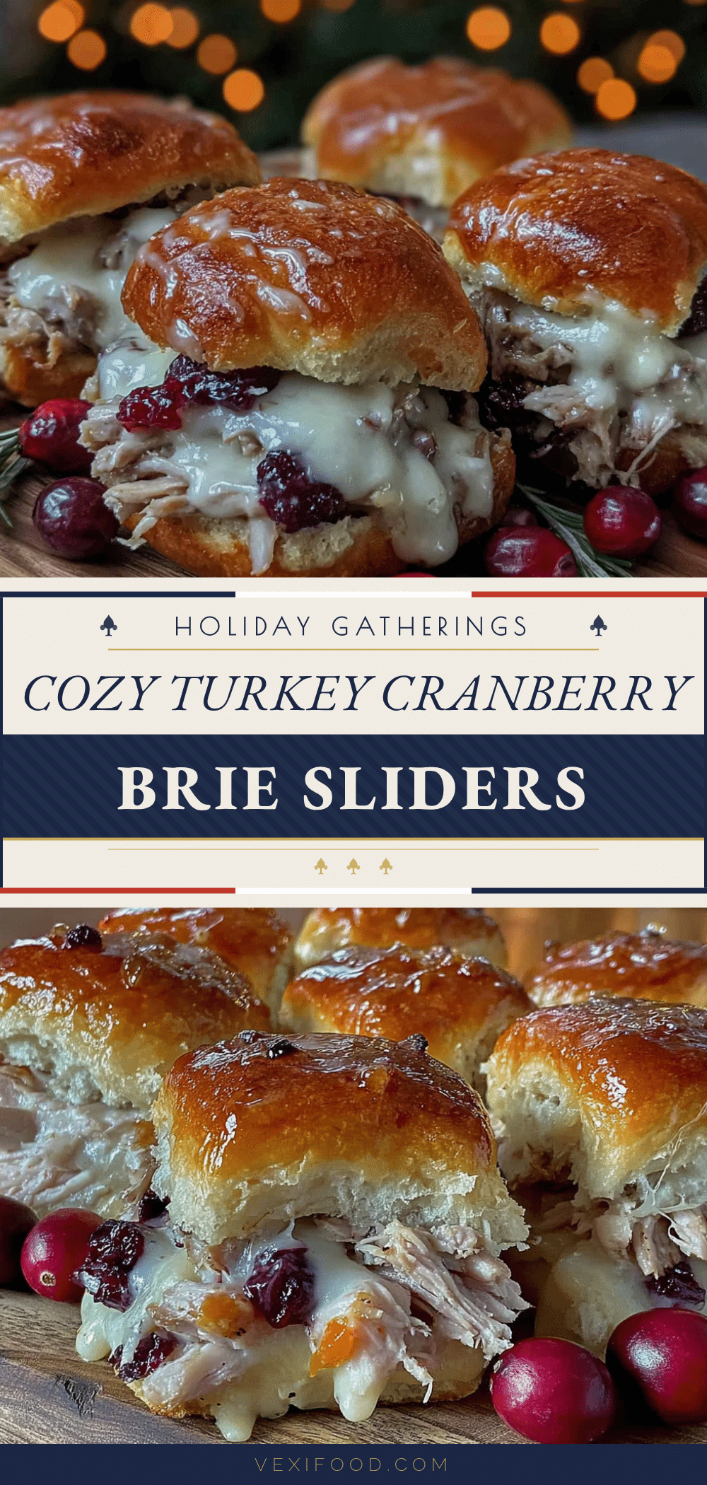 Turkey cranberry brie sliders recipe